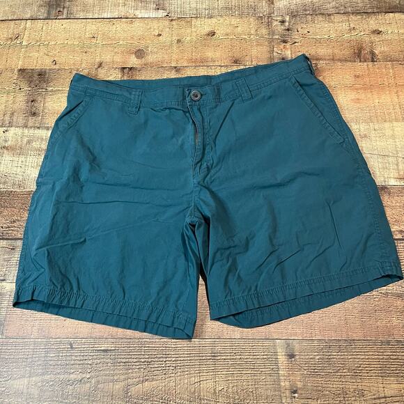Columbia | Men's 100% Cotton Washed Out Teal Chino Shorts Sz 38 Outdoors Hiking - Picture 1 of 3